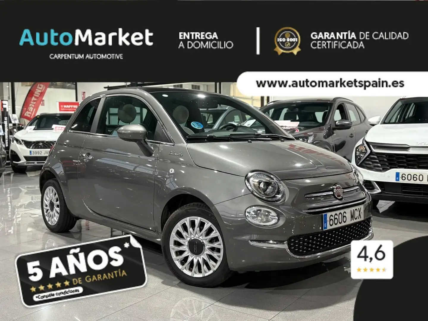 Fiat 500 DOLCEVITA 1.0 HYBRID Gris - 1