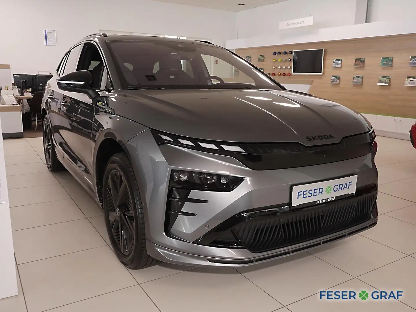 Skoda Enyaq RS 84 kWh Leder, PANO, AHK Gris - 2