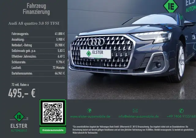 Audi A8 55 TFSI qu,Standh,Pano,Bang&Ol,Schiebeda,M+S