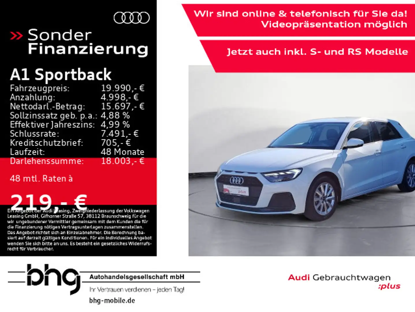 Audi A1 25TFSI advanced PlusPaket Optik LED Bianco - 1