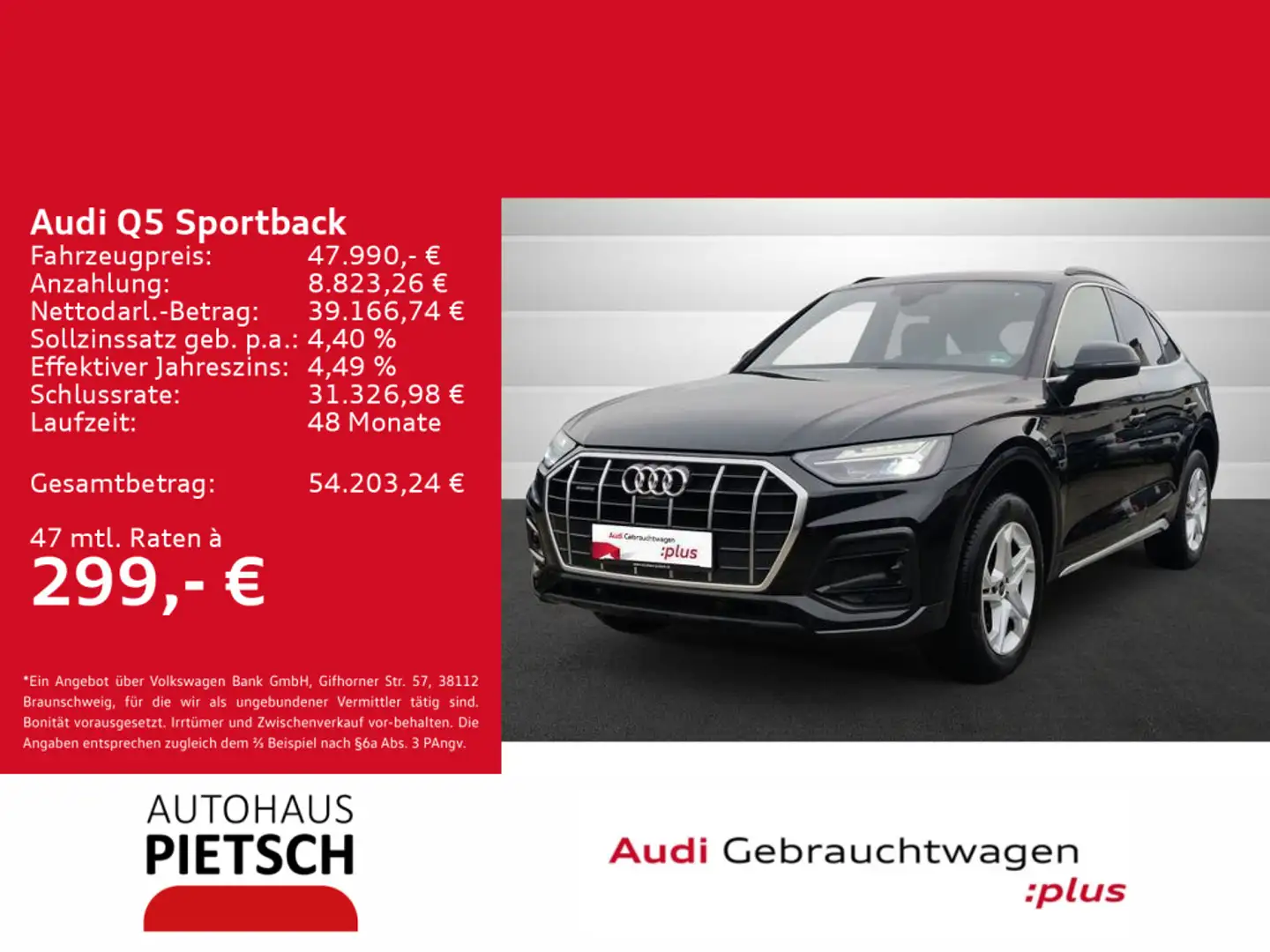 Audi Q5 40 TDI AHK ACC Pano Totwinkel 360° Schwarz - 1