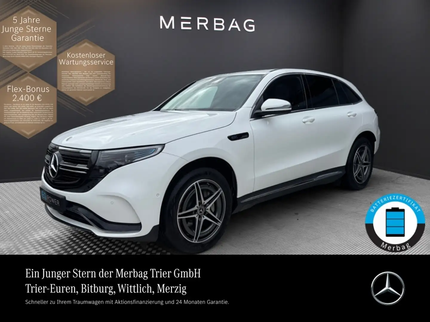 Mercedes-Benz EQC 400 4M AMG *Kamera MBeam SD Weiß - 1
