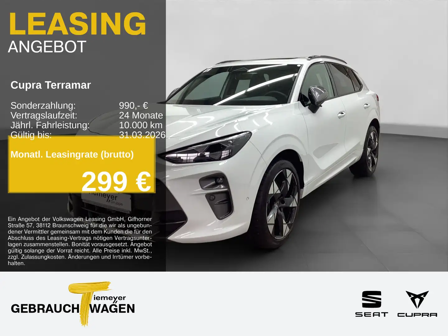 CUPRA Terramar VZ 2.0 TSI 4D LM20 PANO AHK SENNHEISER Weiß - 1