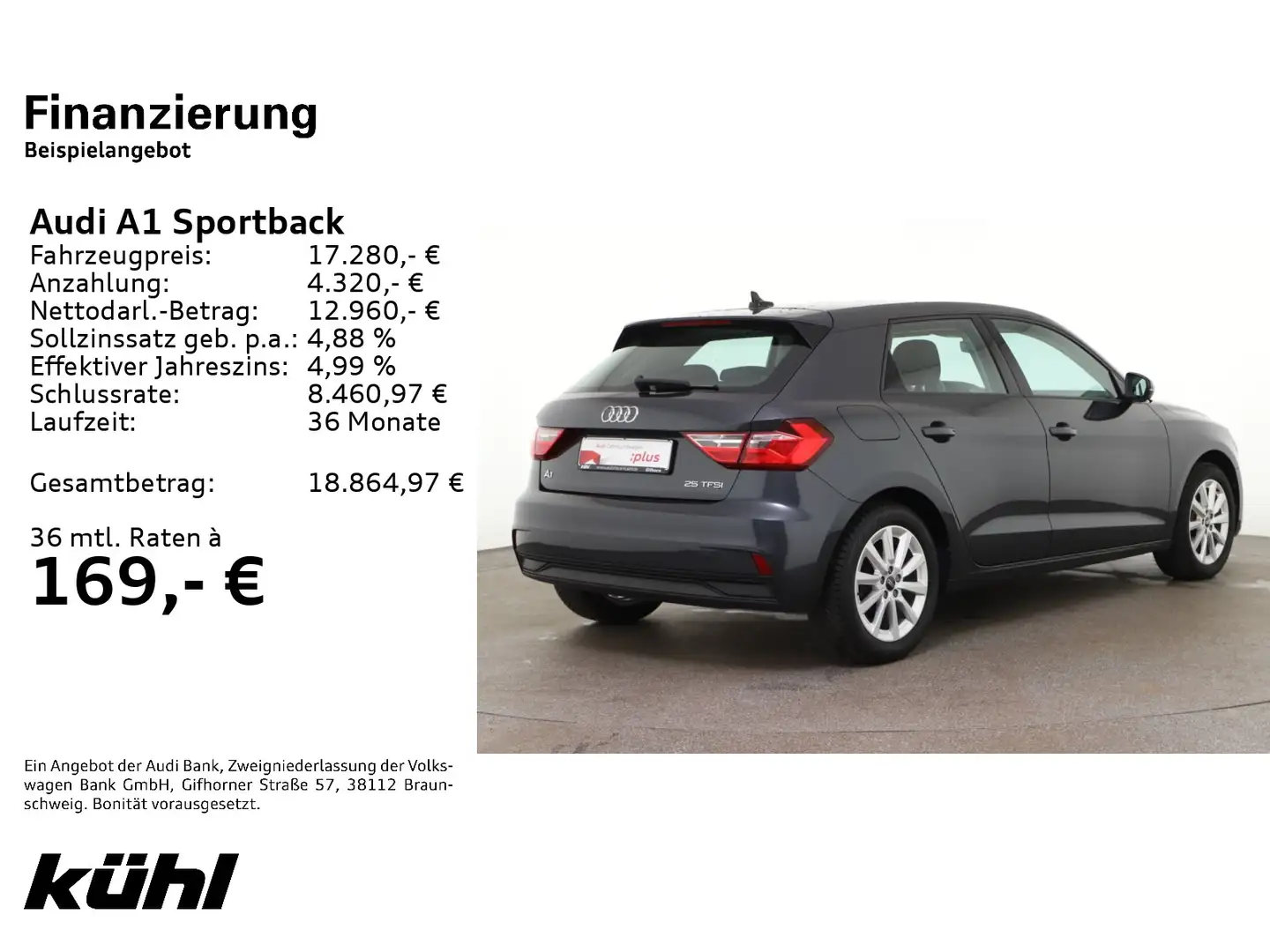 Audi A1 25 TFSI LED,Virtuelles Cockpit,Sitz Grau - 2