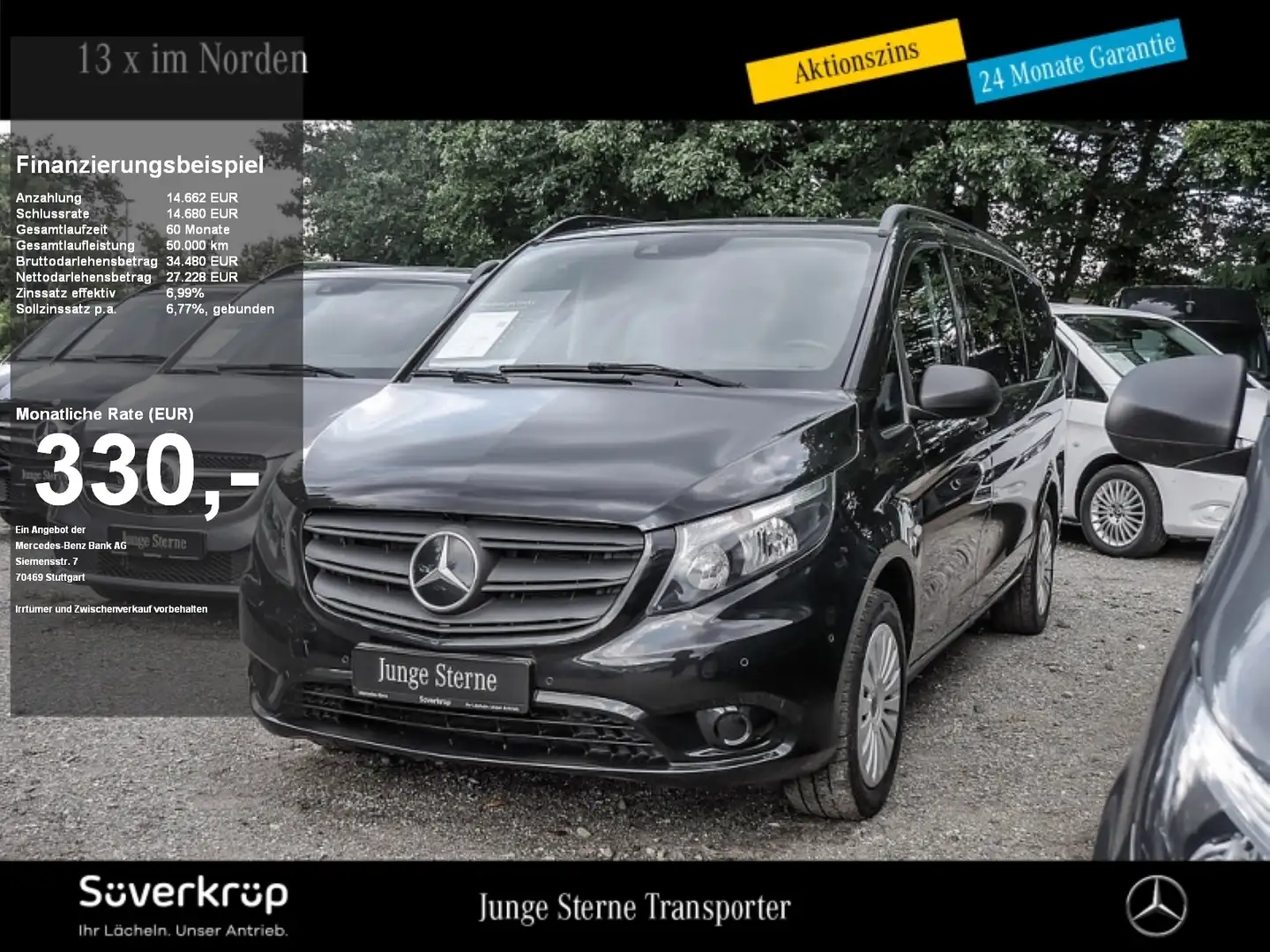 Mercedes-Benz Vito 116 Aut. Tourer PRO AHK/SCHIENEN/PDC/TEMPOMAT/SHZ Zwart - 1