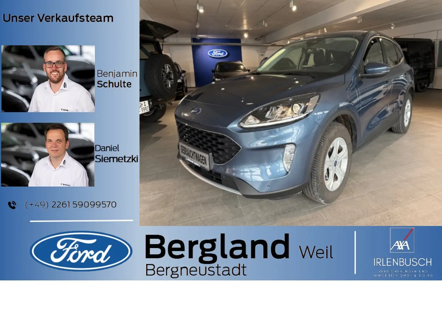 Ford Kuga Cool & Connect 2,5 l PHEV 165kW 225PS Bleu - 1