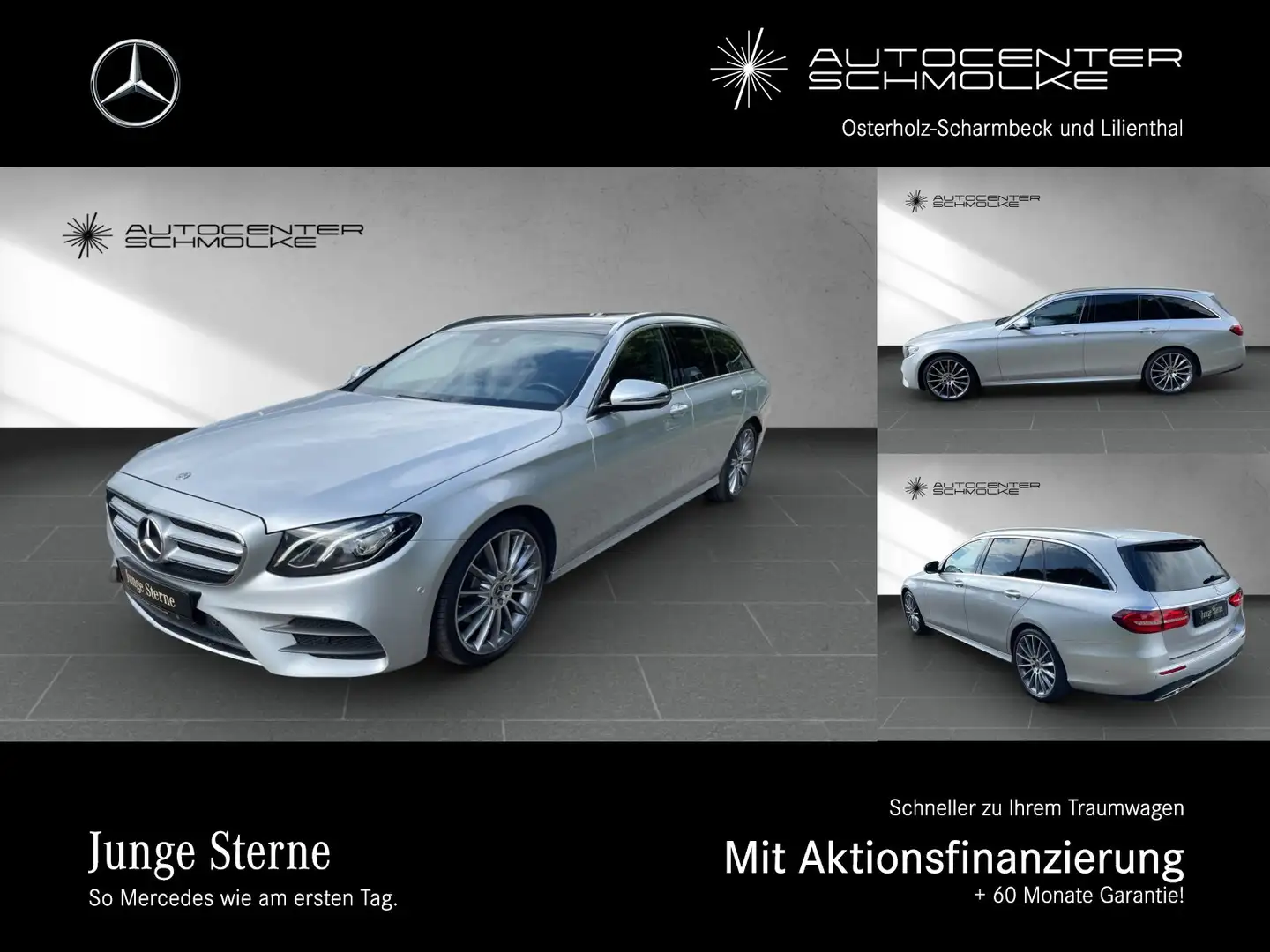 Mercedes-Benz E 300 E 300 d T AMG PANO*STANDH*COMAND*TOTWI*AMG20"* LED Silber - 1