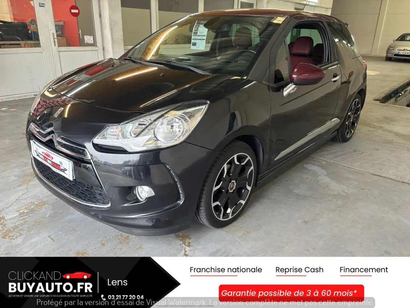 Citroen DS3 1.6 HDI 110CV SPORTCHIC // CUIR CHAUFFANT / GPS / REGULATEUR / BLUETOOTH Noir - 1