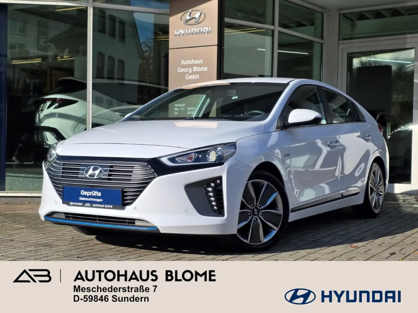 Hyundai IONIQ Hybrid 1.6 GDI DCT Premium, Allwetter, Leder, Kame White - 1