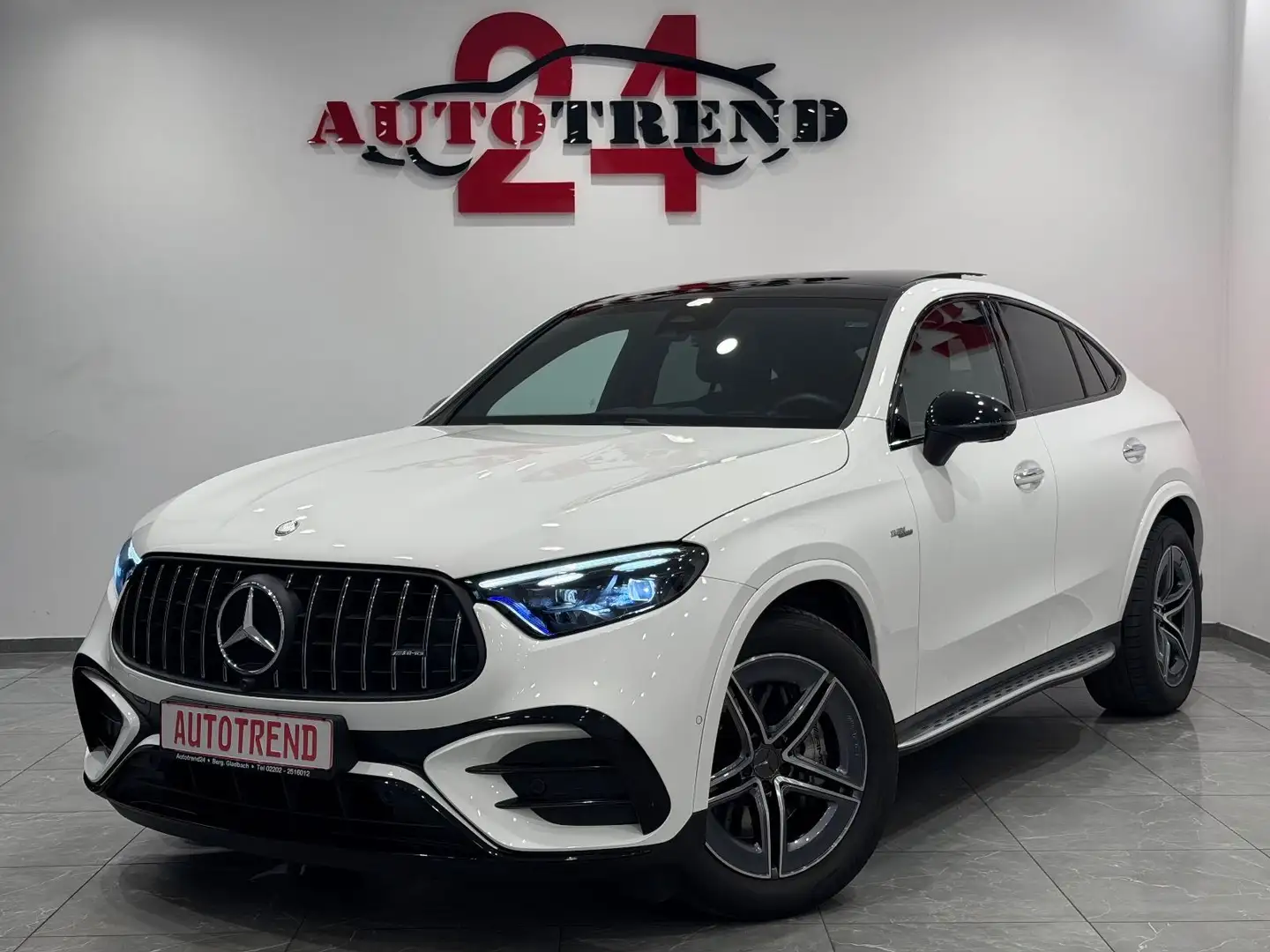 Mercedes-Benz GLC 43 AMG 4Matic Coupe PANO+HUD+°360KAM+BURMES Blanc - 1