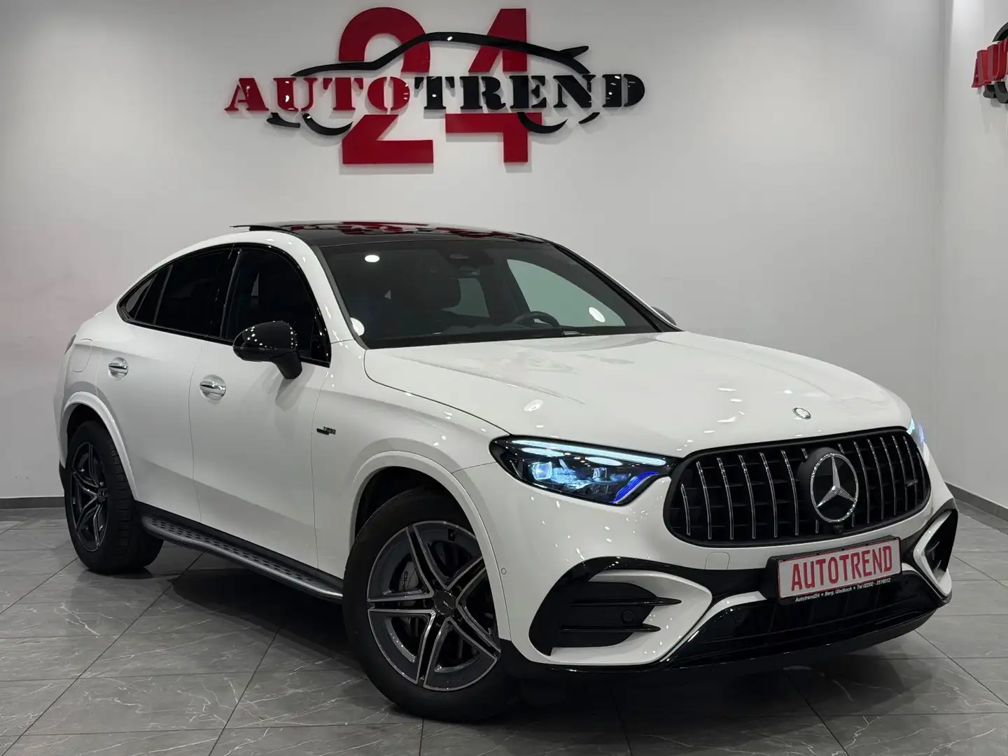 Mercedes-Benz GLC 43 AMG 4Matic Coupe PANO+HUD+°360KAM+BURMES Blanc - 2