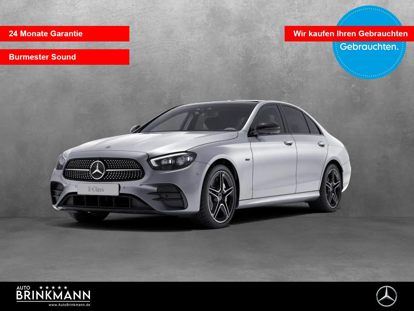 Mercedes-Benz E 300 E300 e 4M AMG-LINE/PANO/MEMORY/MULTIBEAM/360°KAM Silber - 1