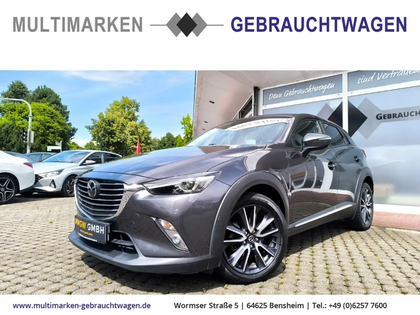Mazda CX-3 Sports-Line 2.0 SKYACTIV-G 120 HUD/Navi/Bose/LED/A Grau - 1