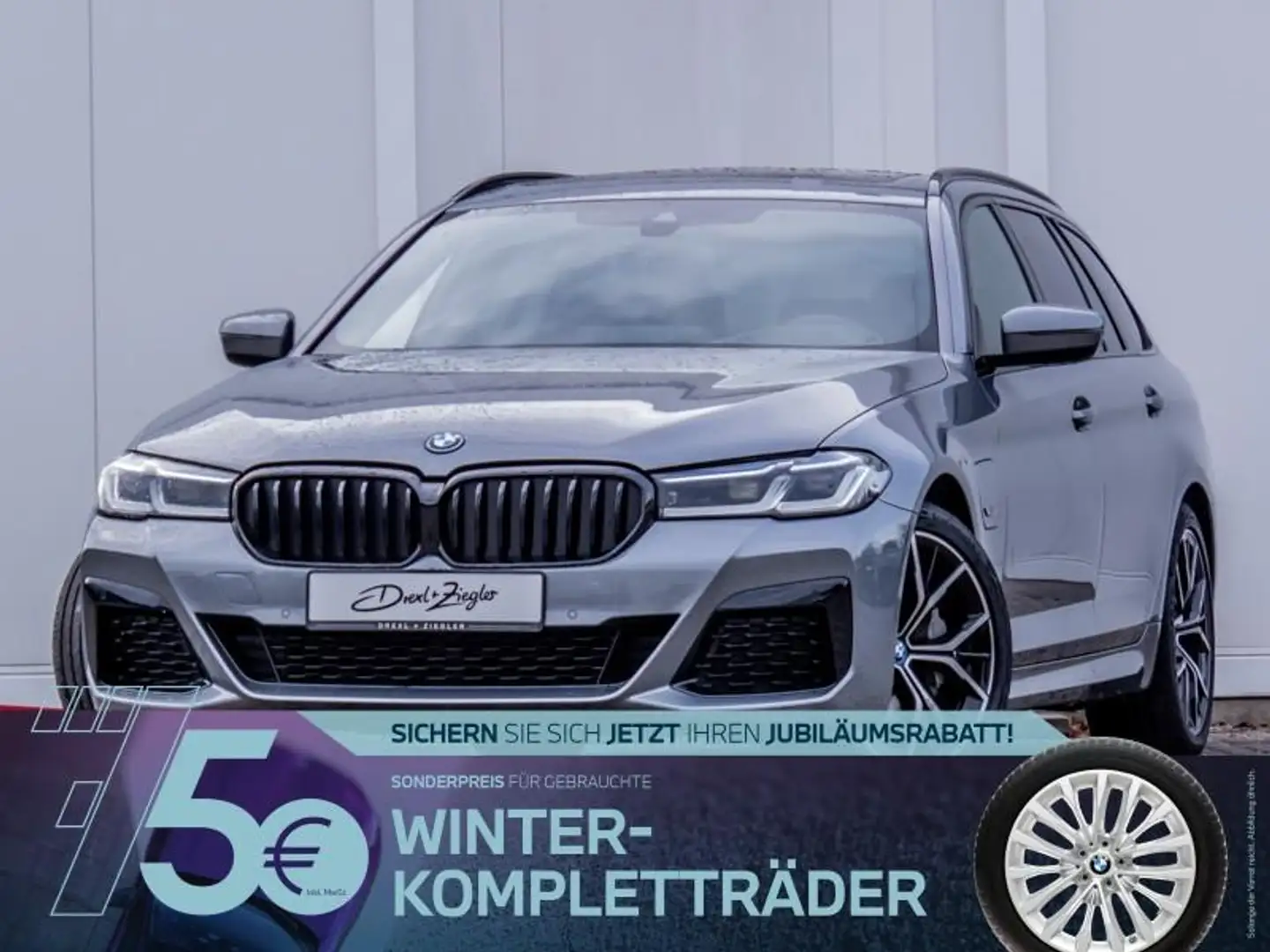 BMW 530 e xDrive Tour M-Sport AHK eSitz Laser HuD PanD Grau - 1