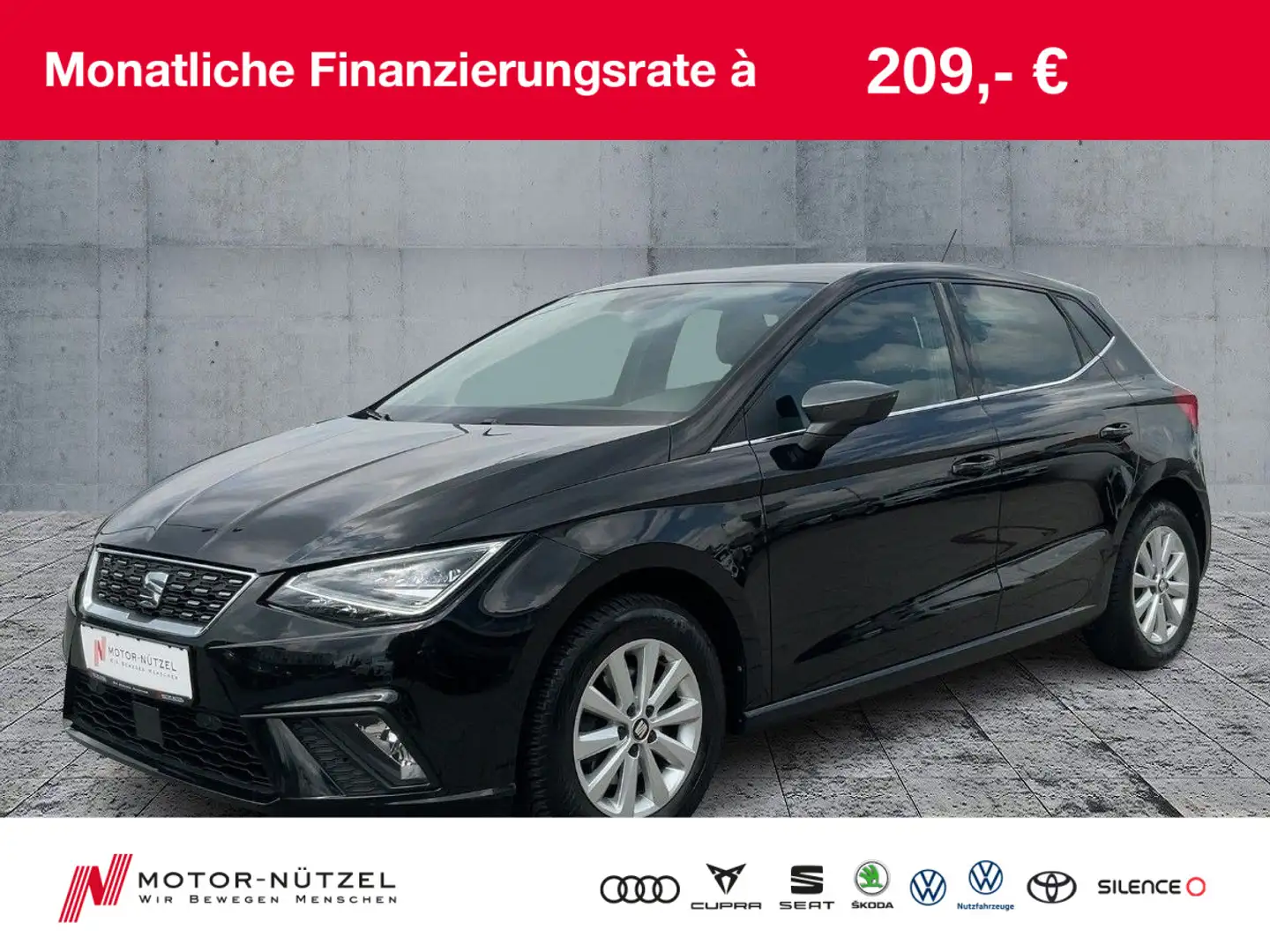SEAT Ibiza 1.0 TSI XCELLENCE 5JG+LED+ACC+NAV+SHZ+RFK Czarny - 1