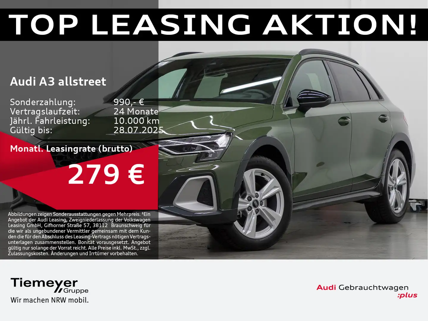 Audi A3 35 TDI S LINE LM19 ST.HEIZ SONOS Hu Grün - 1