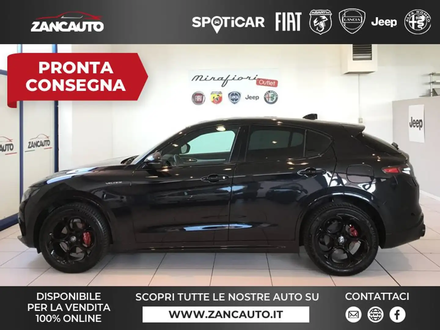 Alfa Romeo Stelvio 2.0 Turbo 280 CV AT8 Q4 Veloce MY23 Negro - 1