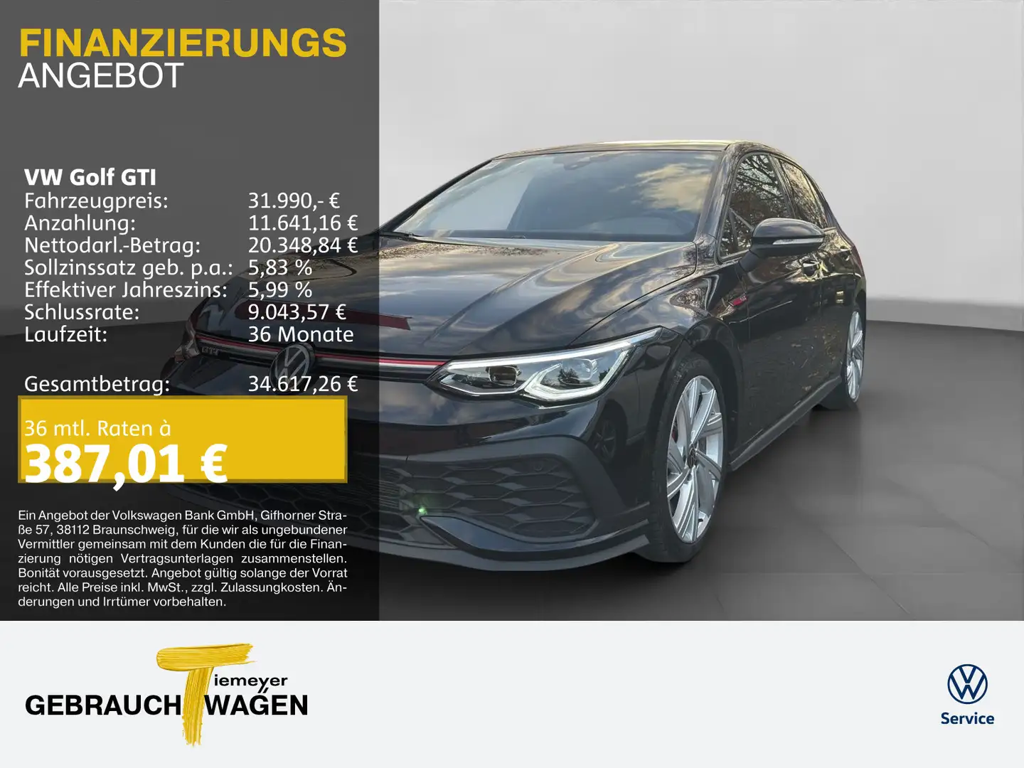 Volkswagen Golf GTI CLUBSPORT LM18 PANO KAMERA LED Schwarz - 1