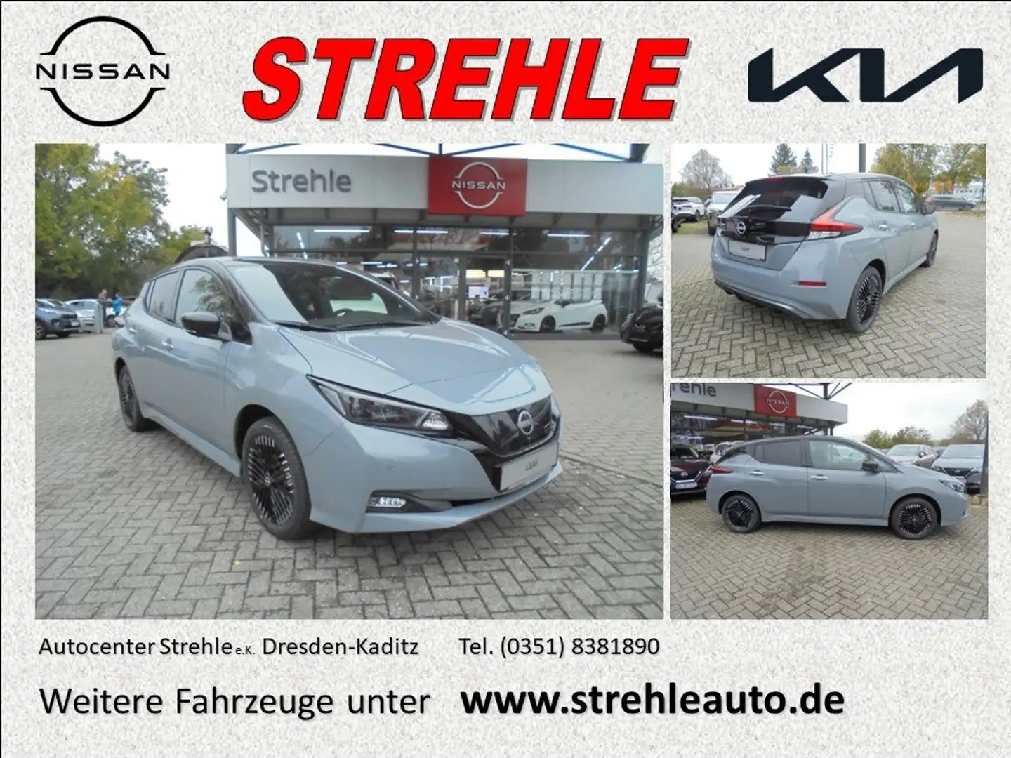 Nissan Leaf 63KWh e+ N-Connecta, LED-Scheinwerfer, Winterpaket Grijs - 1