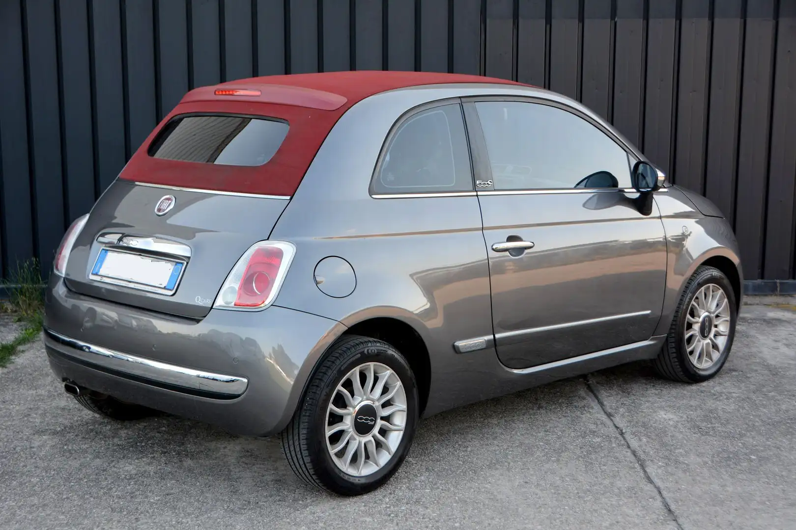 Fiat 500C 1.3 mjt 16v Lounge 95cv CABRIO CAPOTE ROSSA Gris - 1