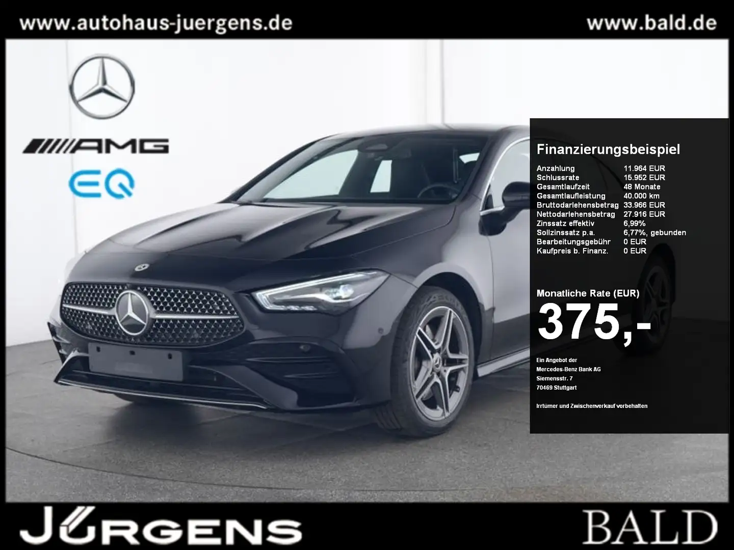 Mercedes-Benz CLA 250 e AMG-Premium/LED/Cam/Totw/Amb/DAB/18" Schwarz - 1