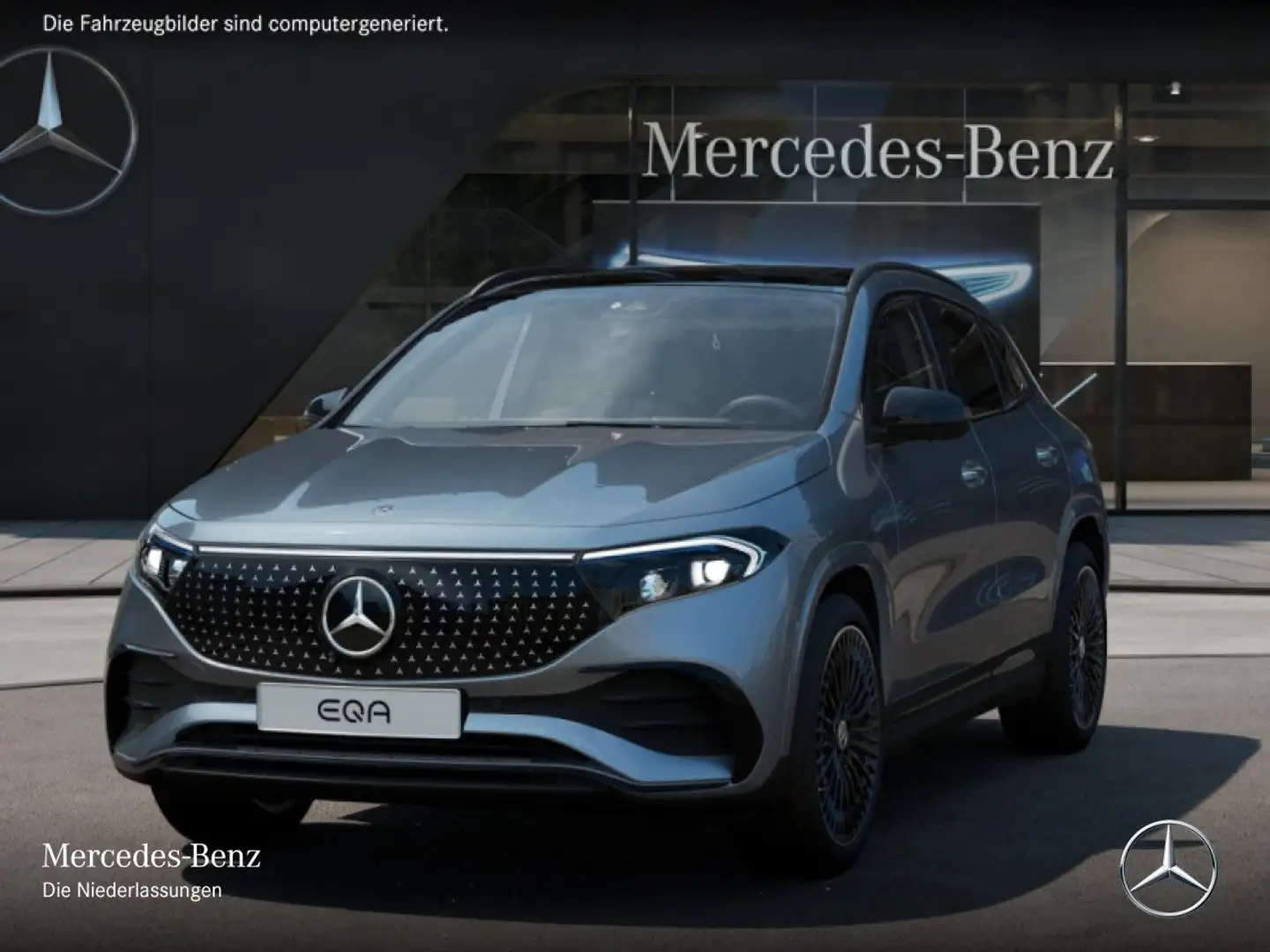 Mercedes-Benz EQA 250 AMG+NIGHT+PREMIUM+PANO+360+MEMORY+HUD+SPUR Silber - 2