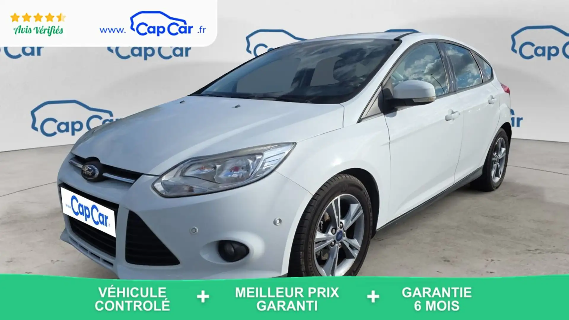 Ford Focus 1.0 EcoBoost 125 Titanium Blanc - 1