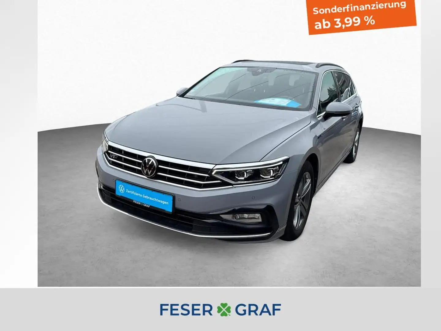 Volkswagen Passat 2.0 TDI DSG AHK PANO NAVI Grijs - 1