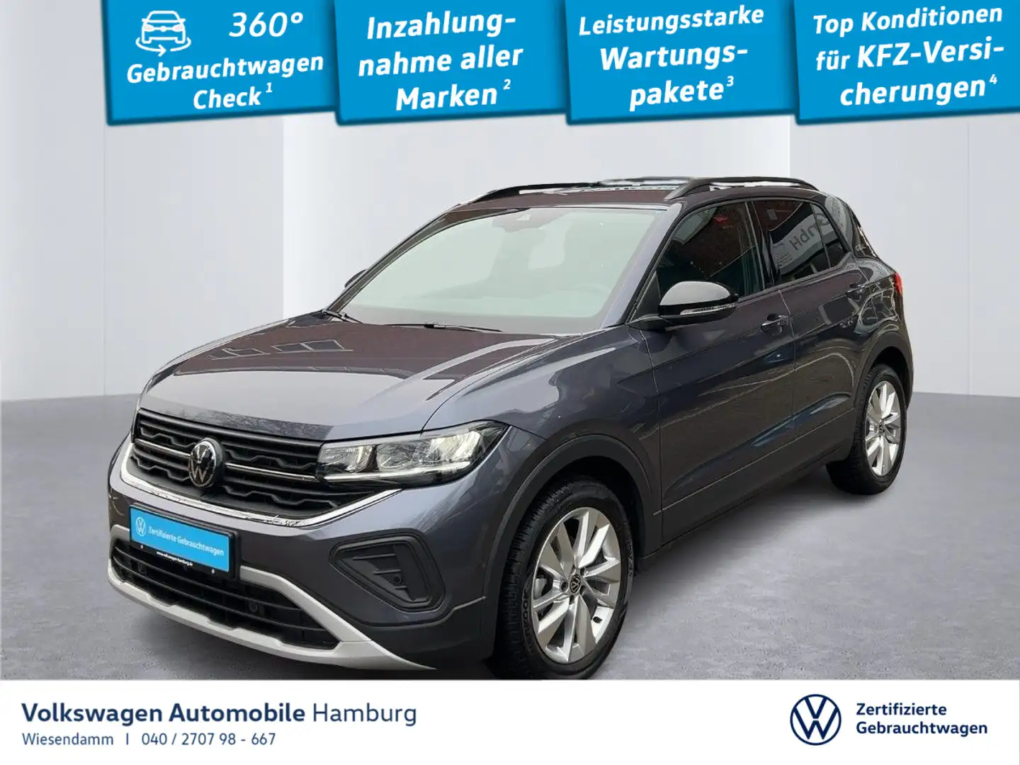 Volkswagen T-Cross 1.0 TSI DSG Goal AHK Navi Sitzhzg Grau - 1