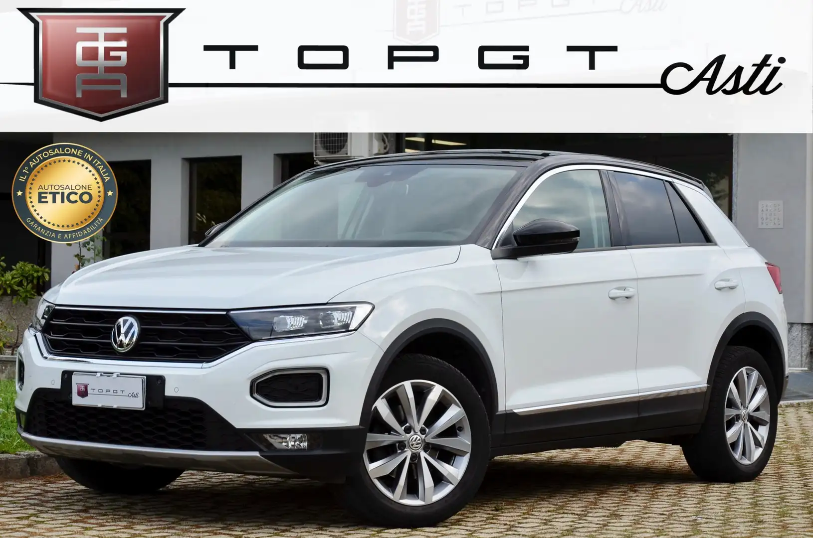 Volkswagen T-Roc 1.0 tsi Advanced 116cv UNICOPROP, SERVICE UFF VW Bianco - 1