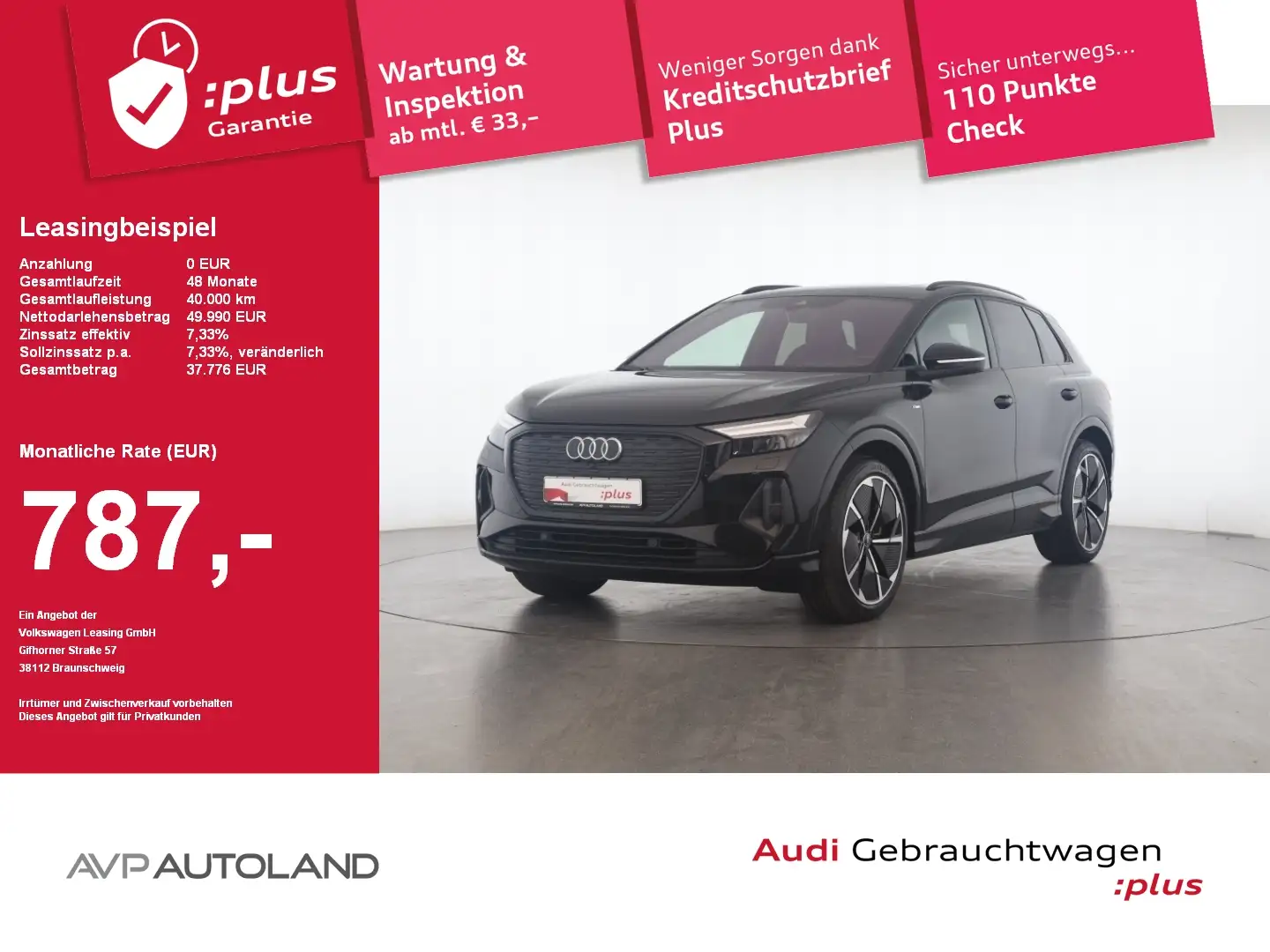 Audi Q4 e-tron 40 S line AHK | PANORAMADACH | SONOS Schwarz - 1