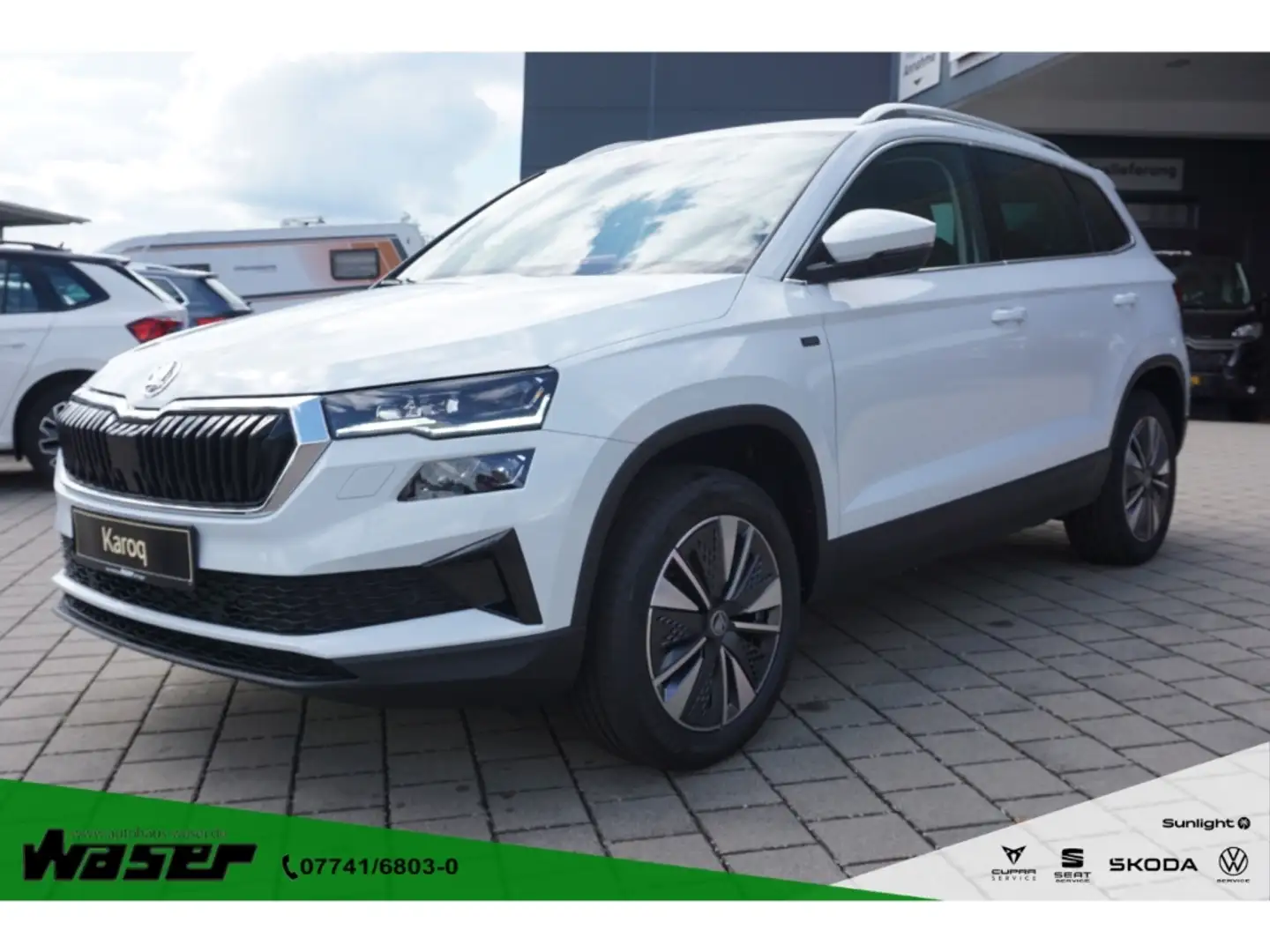 Skoda Karoq 1.5 TSI Tour DSG Navi ACC Matrix AHK DAB SHZ Kamer Weiß - 1