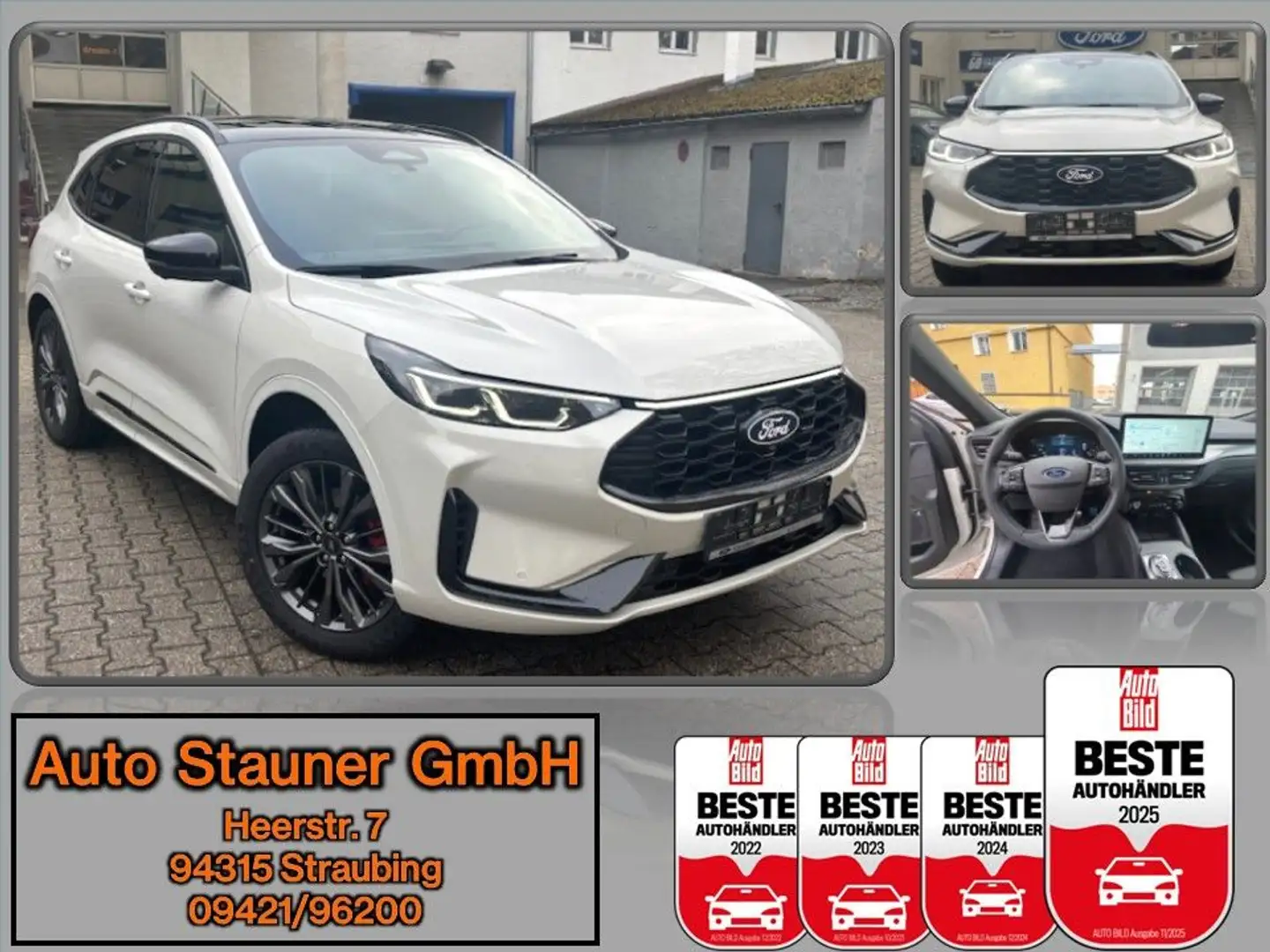 Ford Kuga Sound Editon 2.5 PHEV Auto./AHK/ACC/MATRIX Weiß - 1