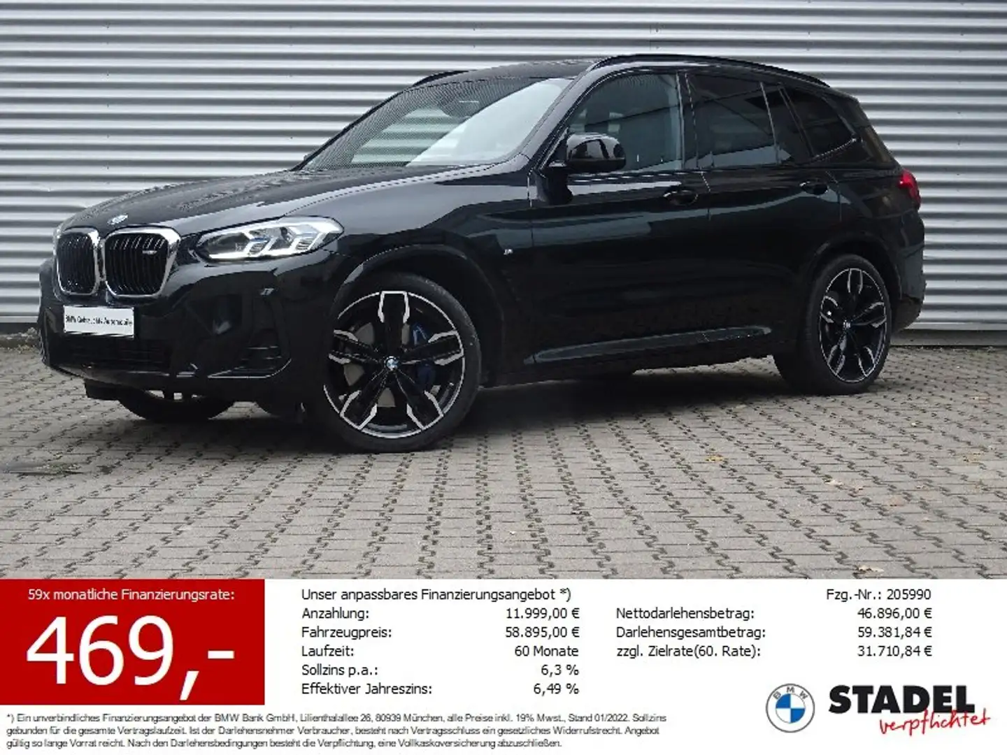 BMW X3 M 40i Laser Pano HuD HiFi 360° DriveAssist SH Noir - 1