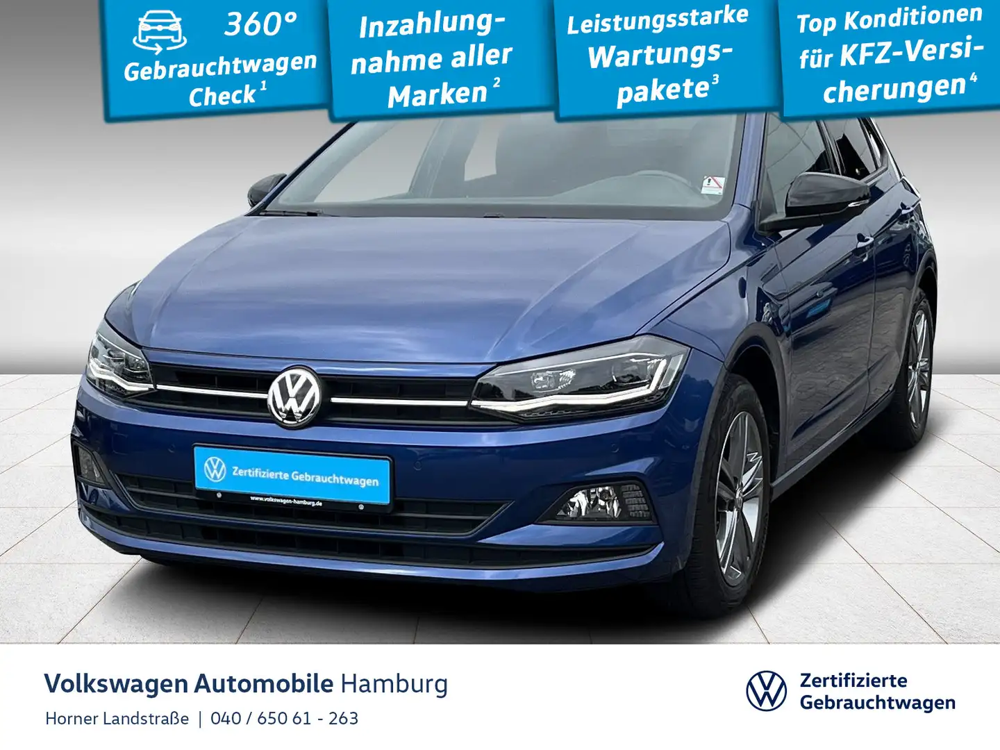 Volkswagen Polo United 1.0 Sitzheizung Navi Einparkhilfe Blau - 1