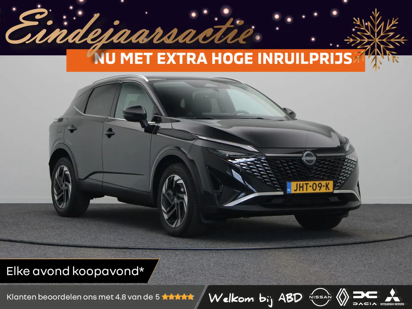 Nissan Qashqai 158pk MHEV Xtronic N-Connecta | Stoel & stuurverwa Zwart - 1