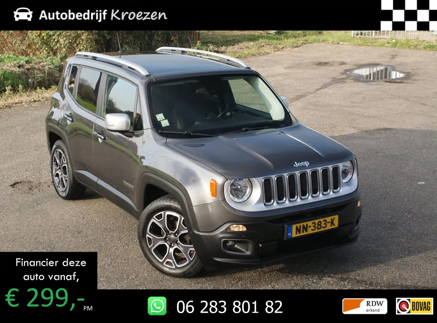 Jeep Renegade 1.4 MultiAir Limited | Org NL | 1e eig. | Incl BTW Gris - 1