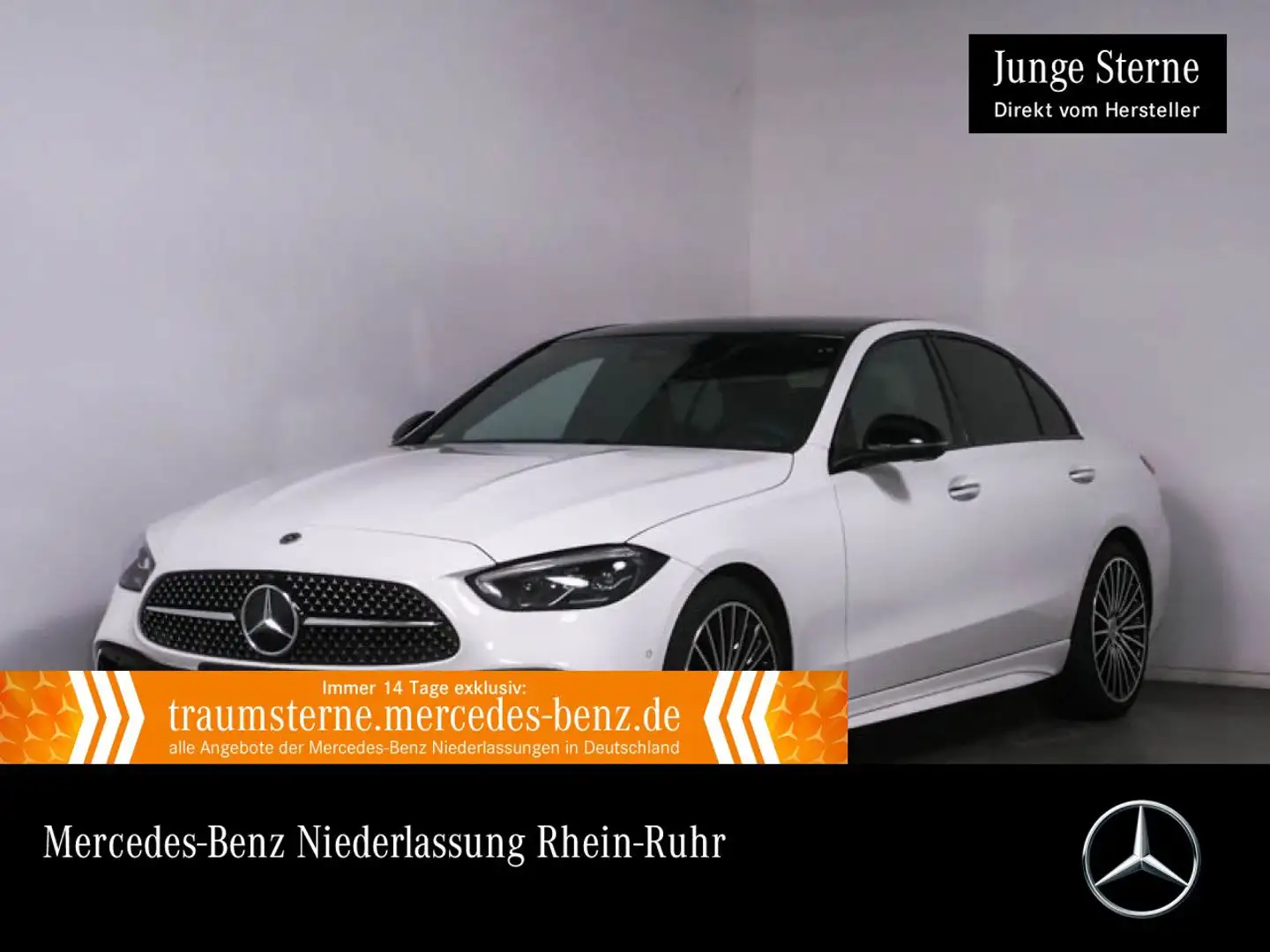 Mercedes-Benz C 180 AMG+NIGHT+PANO+LED+KAMERA+19"+TOTW+KEYLESS Weiß - 1