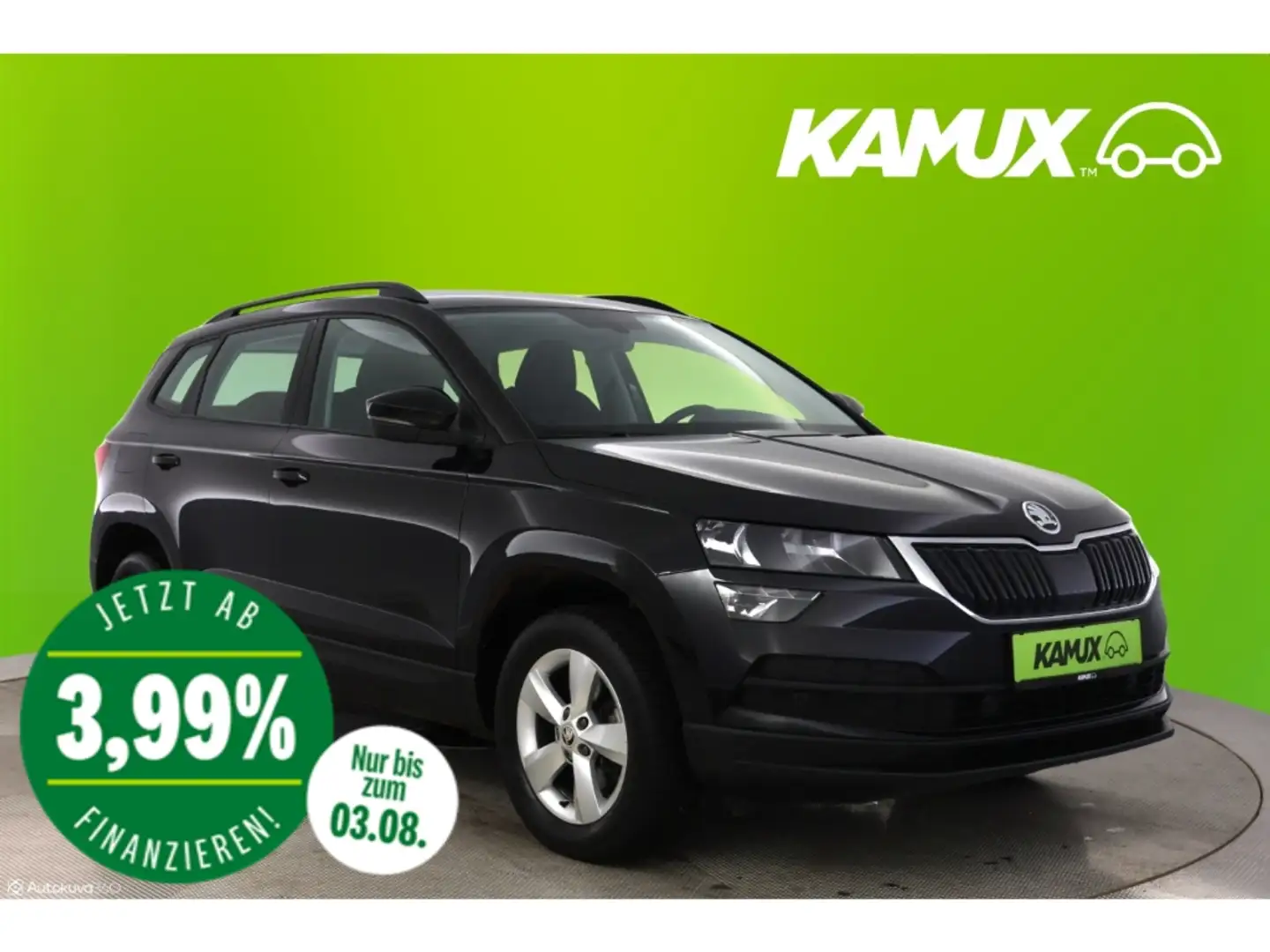 Skoda Karoq 1.0TSI Ambition+KLIMA+SHZ+CARPLAY+PDC Zwart - 1