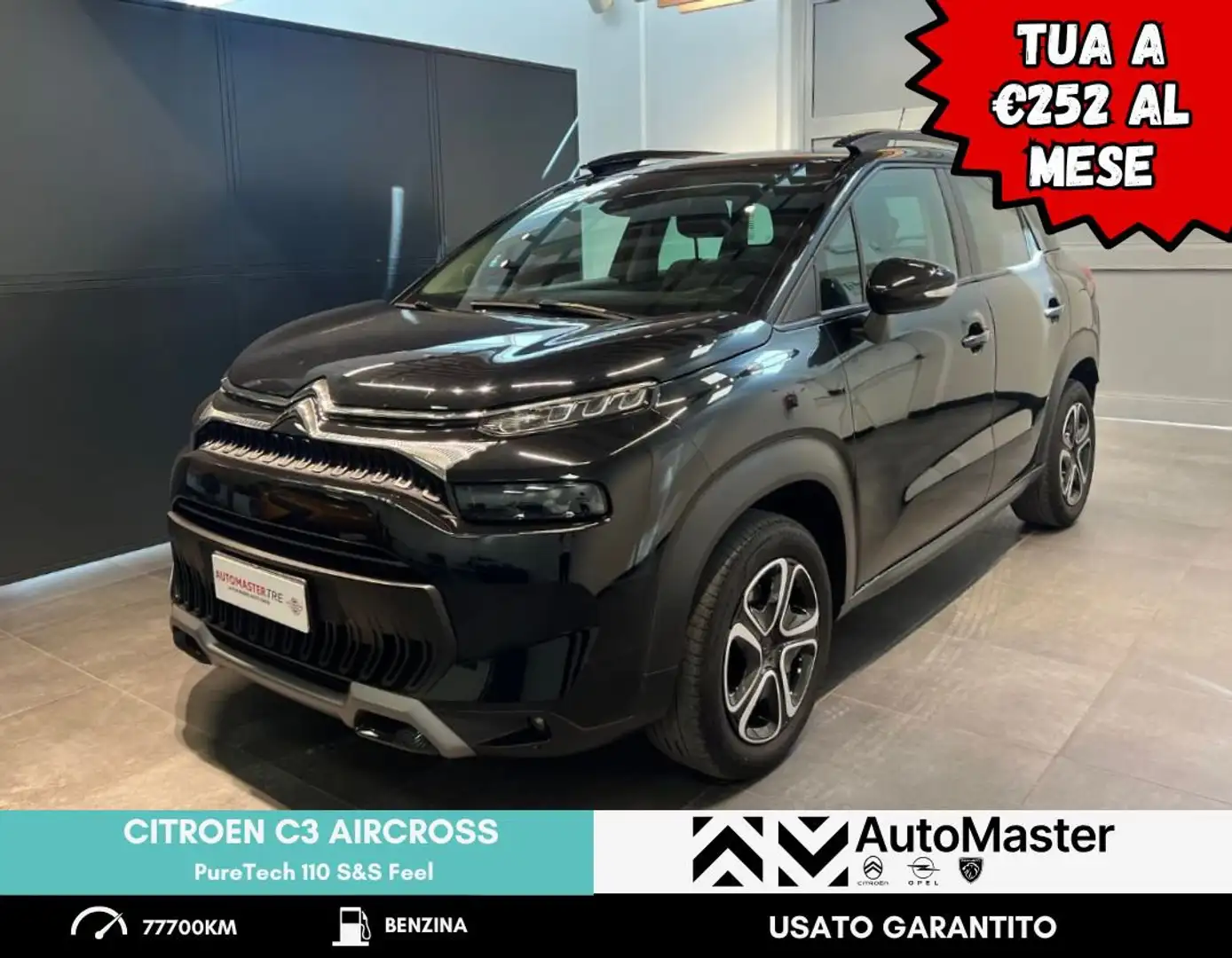 Citroen C3 Aircross C3 Aircross PureTech 110 S&S Feel - NEOPATENTATI Nero - 1