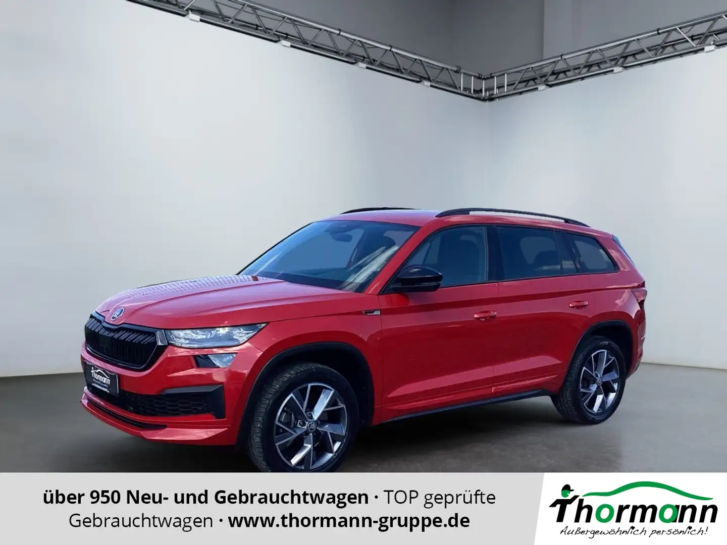 Skoda Kodiaq 2.0 TSI Sportline FLA 4xSHZ AHK DynLi LM Rood - 1