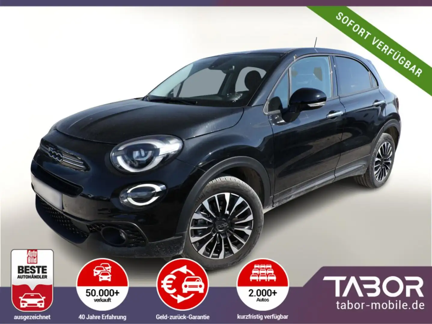 Fiat 500X 1.5 MHEV 130 DCT7 LED PrivG KomfortP Kam Schwarz - 1