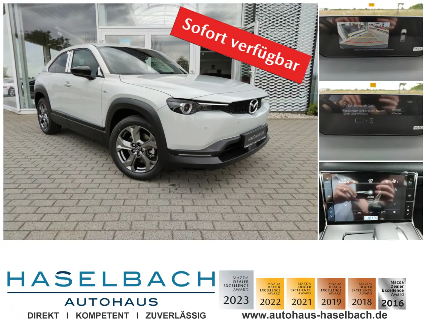 Mazda MX-30 ADVANTAGE Matrix Klimaaut MRCC Sitzheizg Freisprec Weiß - 1