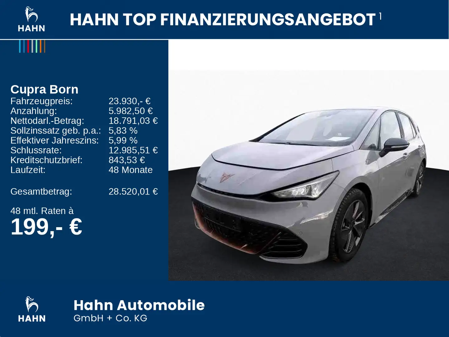 CUPRA Born 150 LED Wärmepumpe Navi Sitzh CAM ACC DAB Grau - 2