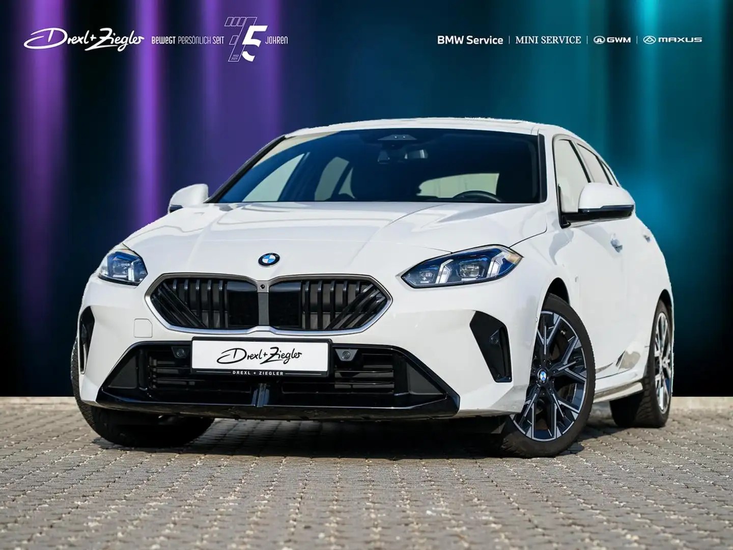 BMW 120 d M-Sport AHK ACC aLED PANO HeadUp KoZg 360° Blanc - 1