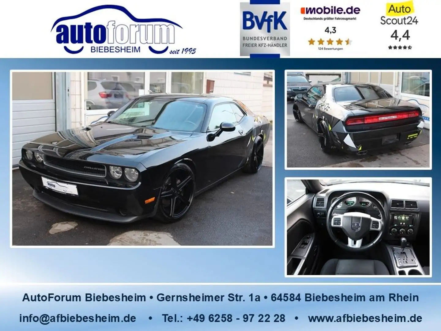 Dodge Challenger 3.6L VVT KW-Fahrwerk*20" Alu Schwarz - 1