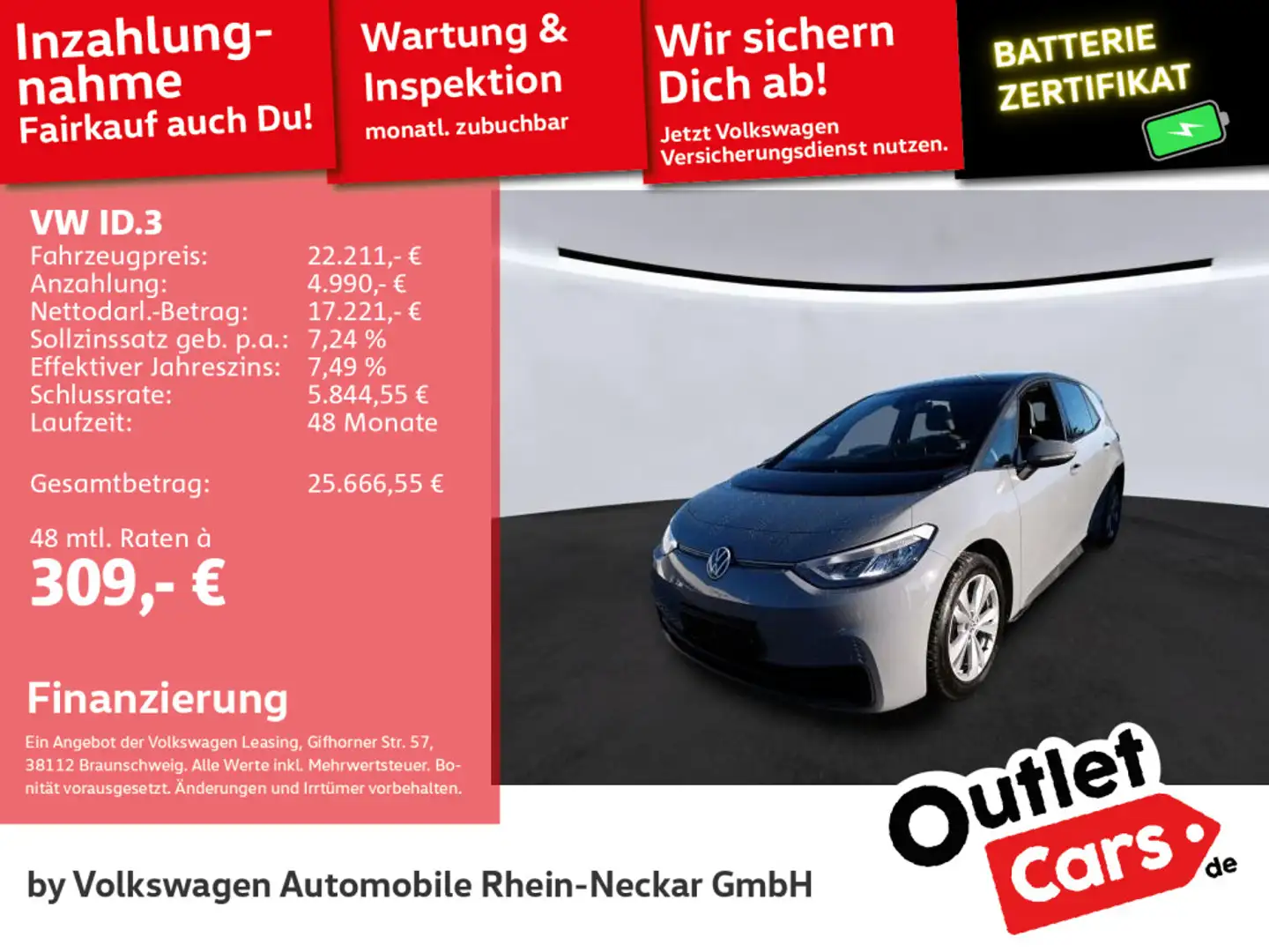 Volkswagen ID.3 Pro Navi PDC LED uvm. Grau - 1