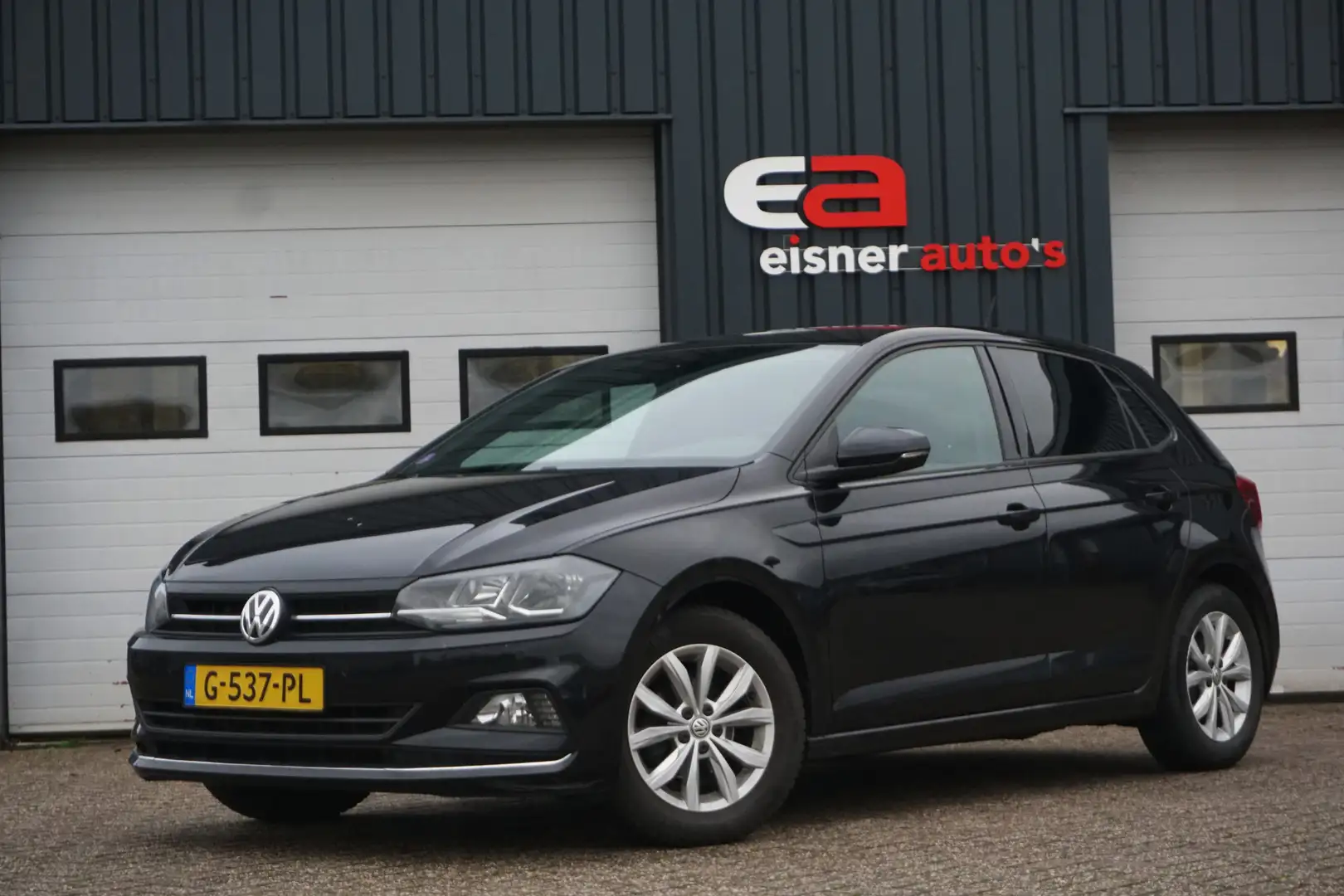 Volkswagen Polo 1.0 TSI DSG Highline | STOELVERW. | NAVI | ECC | Zwart - 1