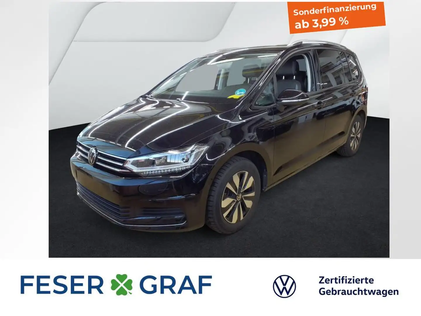 Volkswagen Touran 1.5TSI Comfortline 7Sitze AHK IQ.LIGHT Navigations Schwarz - 1