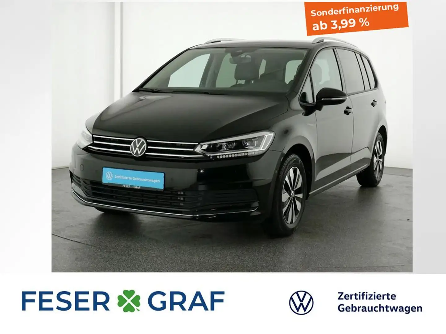 Volkswagen Touran 1.5TSI Comfortline 7Sitze AHK IQ.LIGHT Navi Schwarz - 1